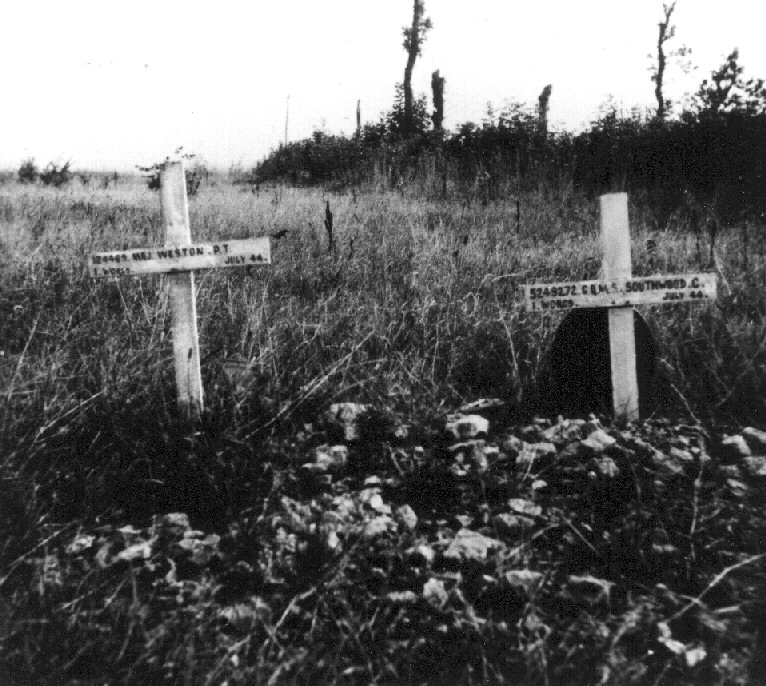 Temporary graves of Major P. T. Weston (124469)