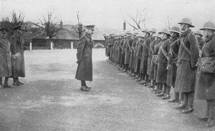 Lt.-Col. J. F. Leman address the Malta draft 1932