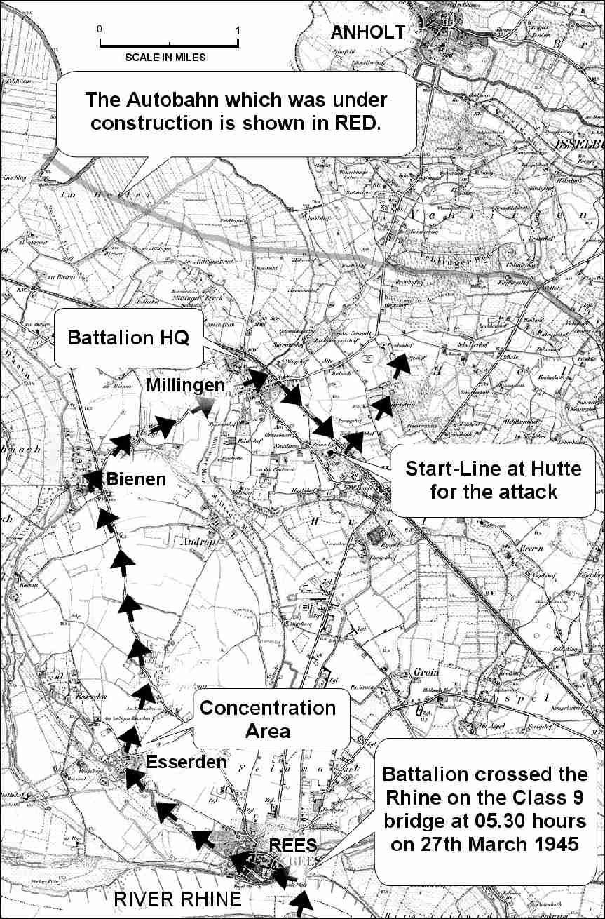1st Worcesters route 1945