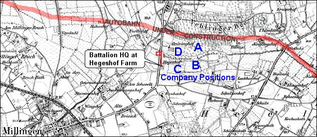 Worc. Regt positions 27 Mar 1945