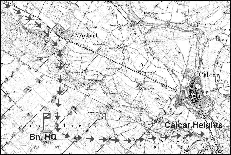 Calcar Heights map 1945