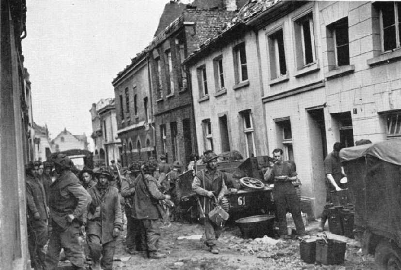 British Troops Rees 1945