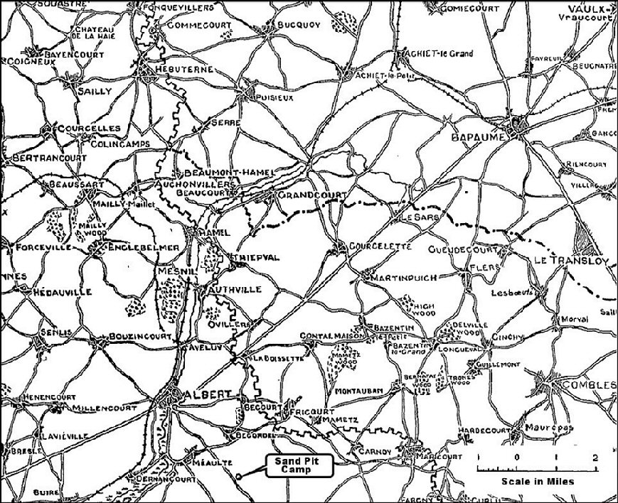 Albert area map 1916