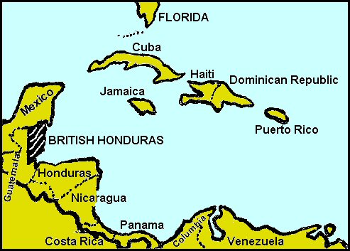 Map of British Honduras