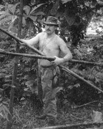 Cpl. Whittaker (Drums) collecting building material