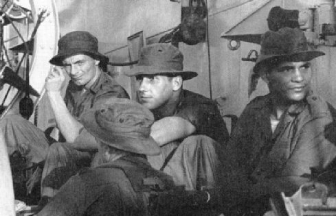 Pte. M. McCrory, Pte. J. Daniels, Pte. Eiley of M.T. Platoon