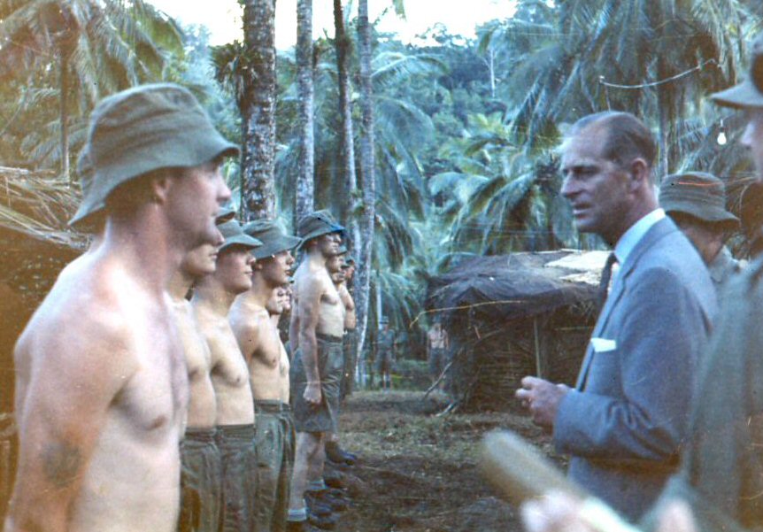 H.R.H. The Duke of Edinburgh chatting to Corporal Dave Johnstone