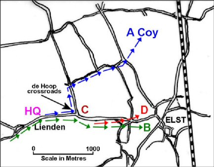 1st Worcesters position 24th September 1944