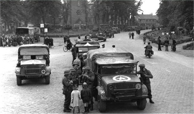 214 Brigade passing through Valkenswaard
