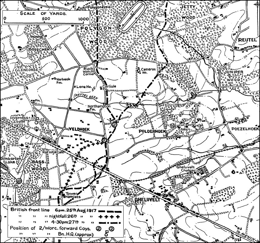 Gheluvelt area (25th to 27th August 1917)