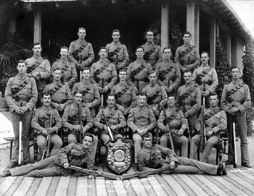 No. 4. Section, 'B' Company, 4th Battalion Worcestershire Regiment (Bareilly, India 1910) 
