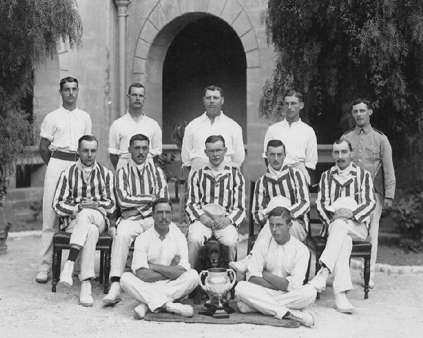 4th Battalion Worcestershire Regimental - Cricket Trophy Winners - Malta (1906)