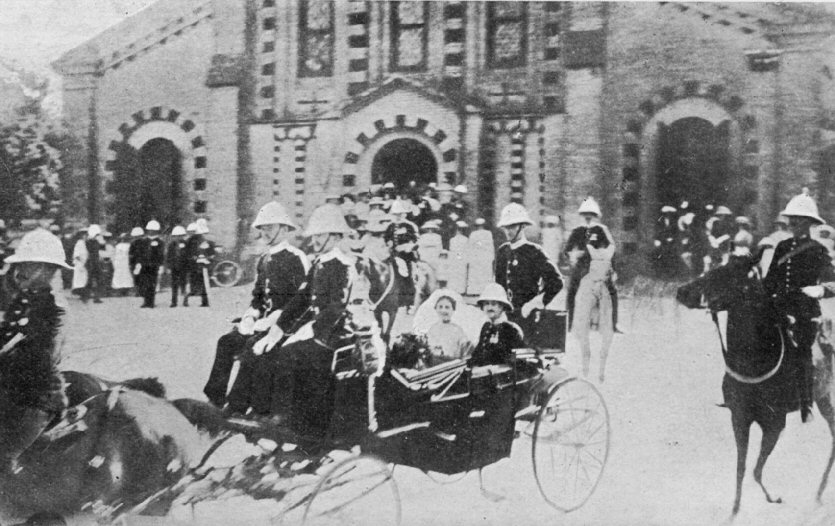 4th Battalion officers wedding at Bareilly Church (1913)
