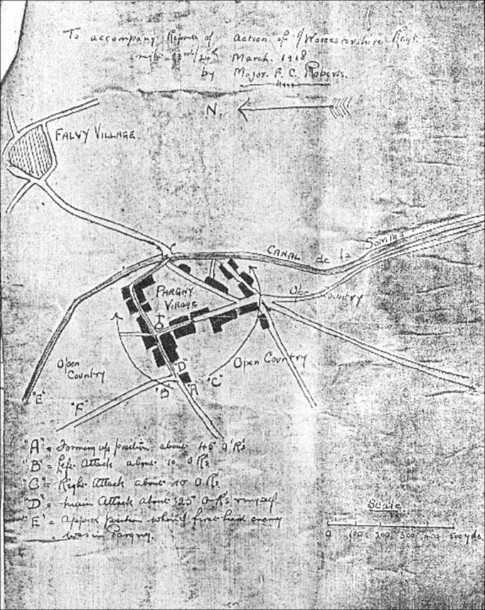 Map drawn by F. C. Roberts V.C.