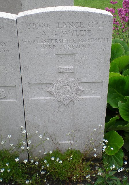 Lance Corporal Arthur George WYLLIE (39786) war grave