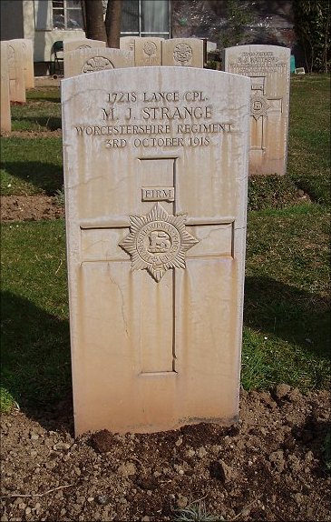 Lance Corporal Henry Joseph Strange (17218) war grave