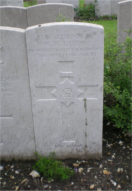 Corporal William Norris I. LYON (2528) war grave