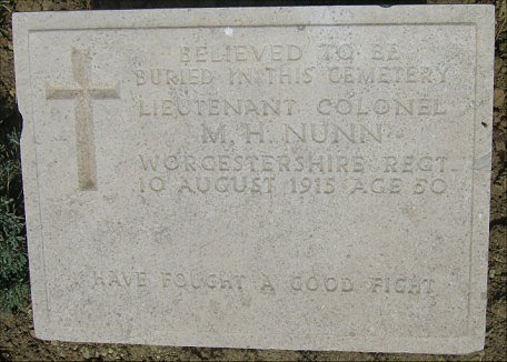 Lieut.-Colonel Mervyn Henry NUNN war grave