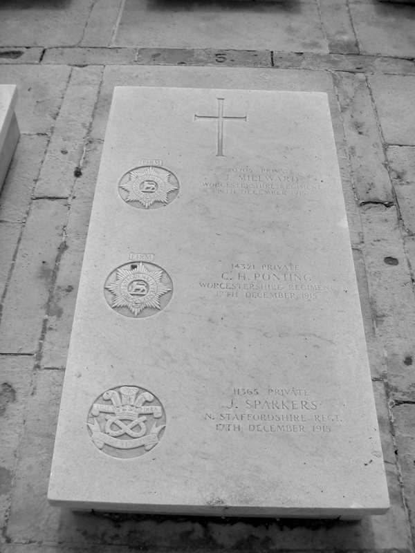 Private Joseph Millward (20705) war grave