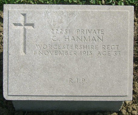 Private Clement HANMAN (22251) war grave