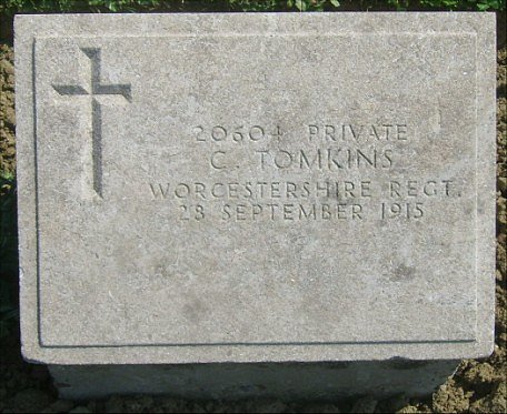 Private Charles TOMKINS (20604) war grave