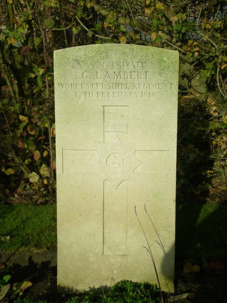 Private George Lambert (8976) war grave