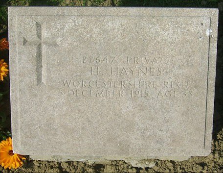 Private Henry HAYNES (22647) war grave