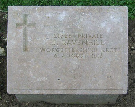 Private James RAVENHILL (21786) war grave