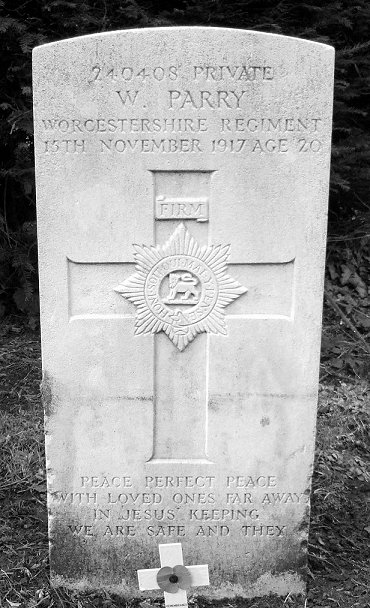 Private Walter Parry (240408) war grave