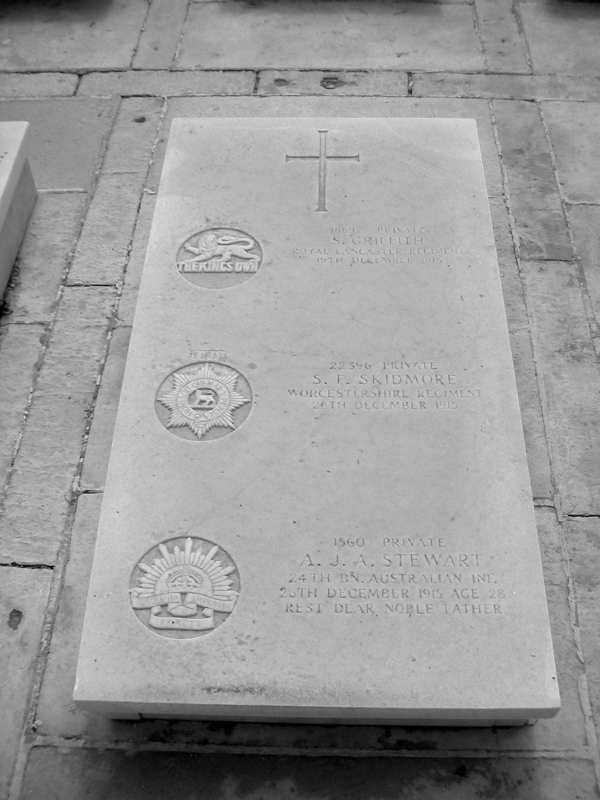 Private Samuel Frederick Skidmore (22396) war grave